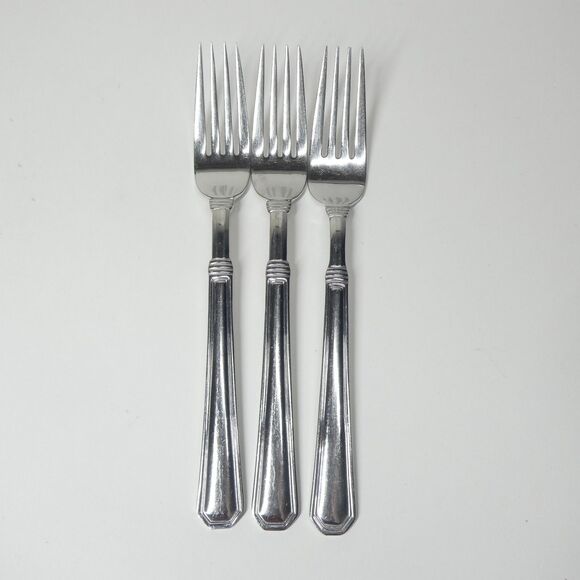 Pfaltzgraff Providence 3 Dinner Forks Stainless Flatware Lot Stainless - Picture 1 of 6
